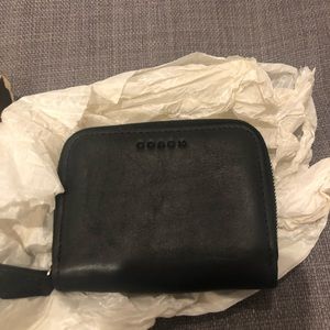 NWT Coach coin purse. Black leather. Brand new